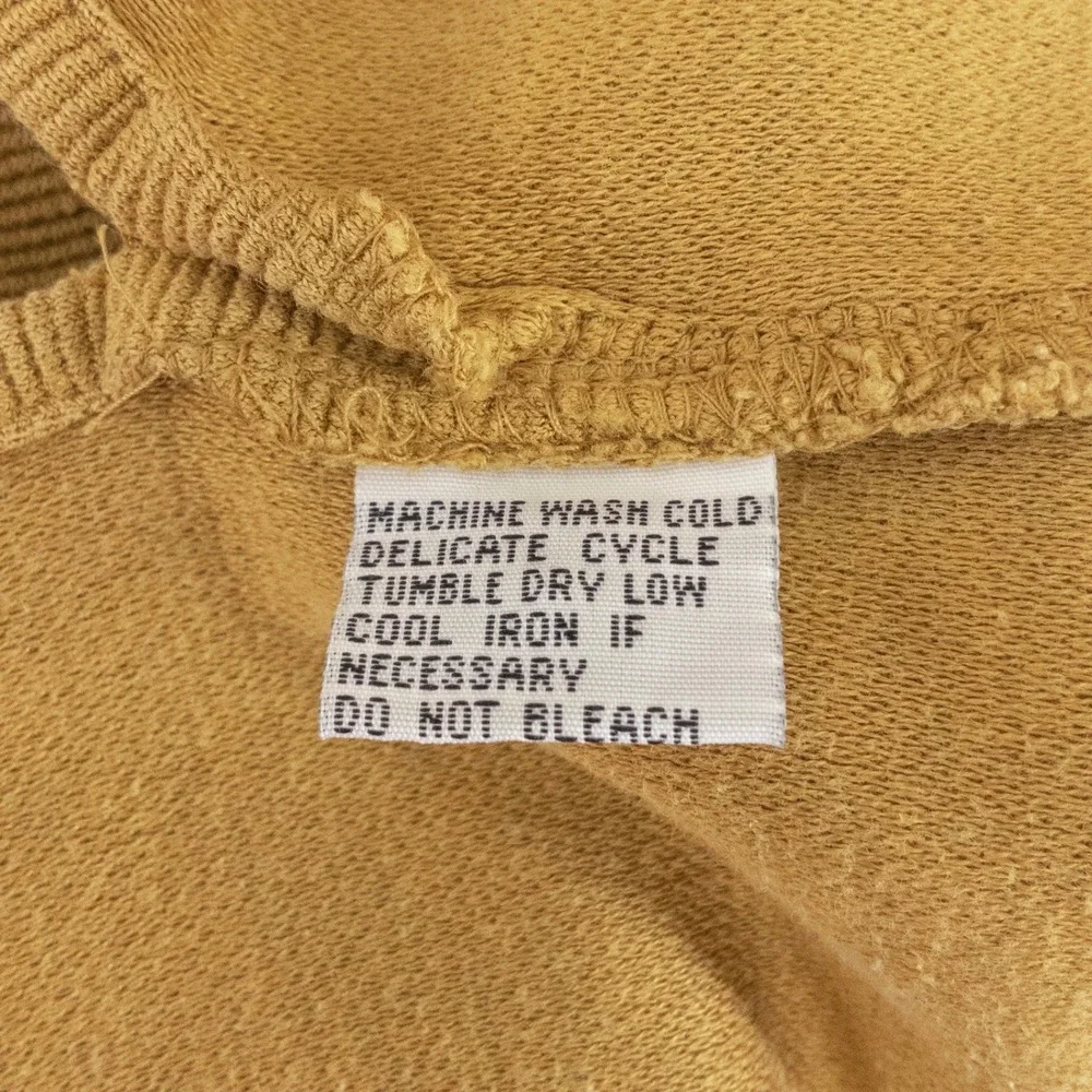Tommy Bahama Men's XL Silk Blend Ribbed Long Sleeve Polo Shirt Tan/Yellow